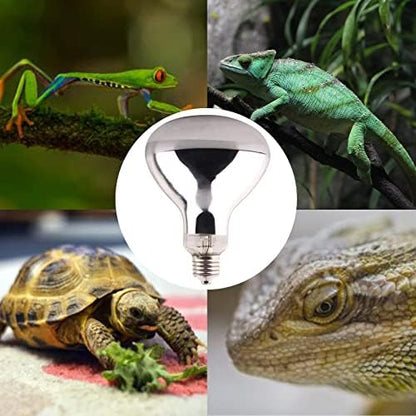 DERNORD UVA UVB Heat Bulb - Mercury Vapor Bulb Tortoise 80W for Turtle Snakes Bearded Dragon Vivarium Hedgehog Solar Spotlight Basking Bulbs E27 Screw