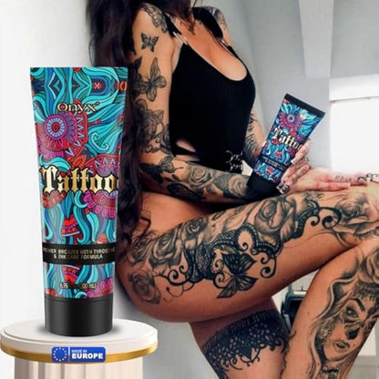 Onyx Tattoo Protect Sunbed Cream | Tanning Accelerator with Ink Care | Dark Sunbed Lotion with Hydration | Streak-Free Formula for Indoor Tanning | Smooth, Even Results | Long-Lasting Skin Nourishment