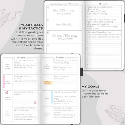 GoGirl Planner and Organizer for Women - Pocket Size Weekly Planner, Goals Journal & Agenda to Improve Time Management, Productivity & Live Happier. Undated – Start Anytime, Lasts 1 Year – Black