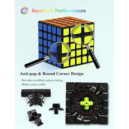 ROXENDA Speed Cube, Original Speed Cube Super-Durable Sticker with Vivid Colors (5x5x5)