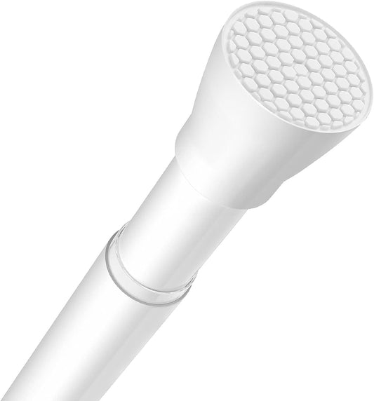 Zipglo Extendable Curtain Poles 75-162 Cm Tension Curtain Pole, Shower Curtain Rod White Shower Poles Extendable No Drill Net Curtain Rods Extendable
