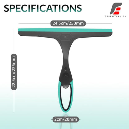 Essentiality 2 Pack Multipurpose Window Squeegee - 24.5 x 22.5cm Grey