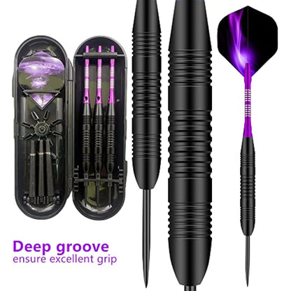 Steel Tip Darts Set,3 Pack Professional Dart with Aluminum Shafts and Darts Case