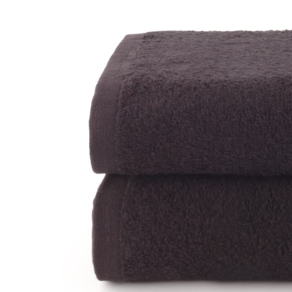 Top Towels - Plus - Large bath towels - Bath towels - 2 hand towels or sink- 50x100cm - 100% cotton - Black