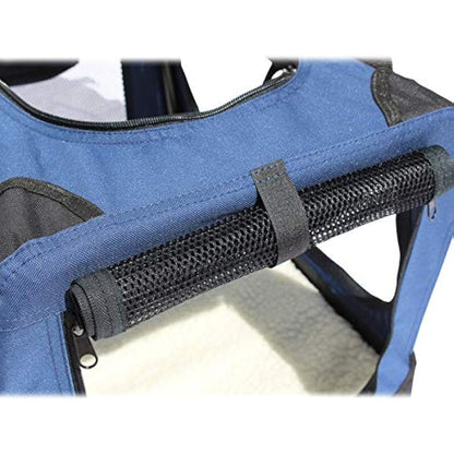 YATEK Foldable Pet carrier crate with side and upper entries with high visibility, comfort and safety for your pet