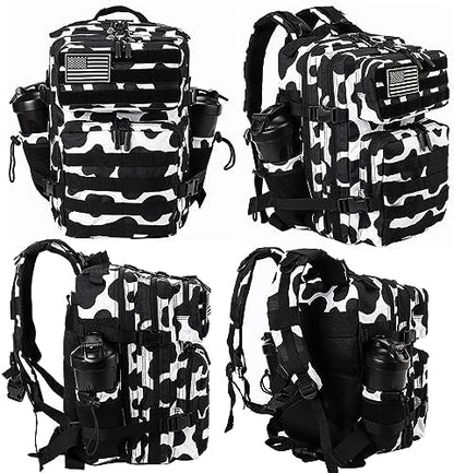 LHI Tactical Military Backpack for Men and Women 25L/35L Army Assault Pack Bag Small Rucksack with Bottle Holder