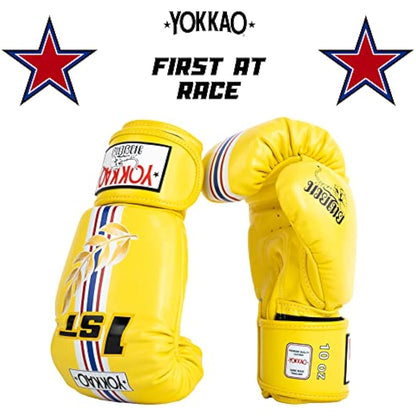 YOKKAO Design Breathable Muay Thai Boxing Glove | Premium Leather Training and Sparring Gloves for Men and Women | Winning Boxing Gloves | Punching Gloves