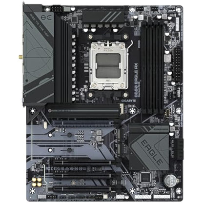 Gigabyte B650 EAGLE AX Motherboard - Supports AMD Ryzen 7000 CPUs, 12+2+2 Phases Digital VRM, up to 7600MHz DDR5 (OC), 1xPCIe 5.0 + 2xPCIe 4.0 M.2, Wi-Fi 6E 802.11ax, GbE LAN, USB 3.2 Gen2