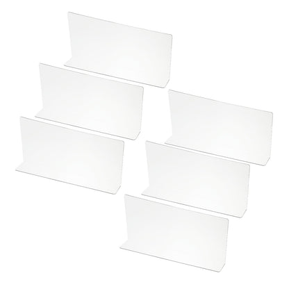 PATIKIL 6 Pack Shelf Dividers for Closet Organization, 250 x 40 x 120mm Acrylic Closets Separator Kitchen Cabinet Shelves Under Bed Blocker for