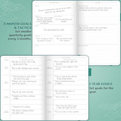Legend Planner Hourly Schedule – Weekly & Daily Organizer with Time Slots. Appointment Book Journal for Work, Undated, A5 (Viridian Green)