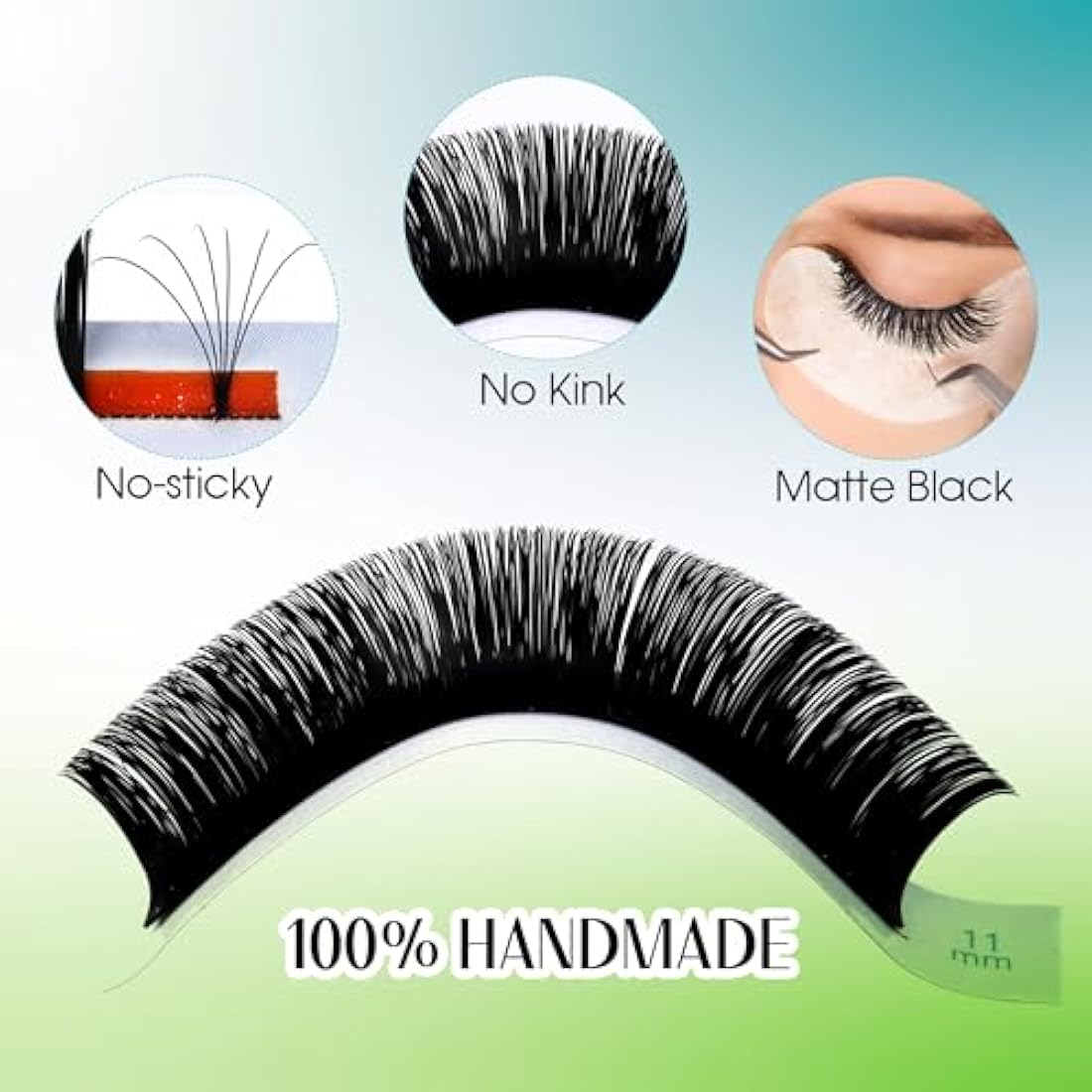 Easy Fan Lash Extensions 0.07mm 15mm D curl Russian Volume Noir Lashes Tray Automatic Flowering Blooming Self Fanning Lashes 3D 4D 5D 6D 8D Long Individual Eyelashes Gemerry Lashes(0.07-d curl-15mm)