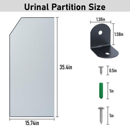 YAGEANNL Urinal Partition Divider, 1PCS Privacy Screen for Toilets, Men's Urinal Screen, Public Health Partition for Schools/Shopping Malls/Public