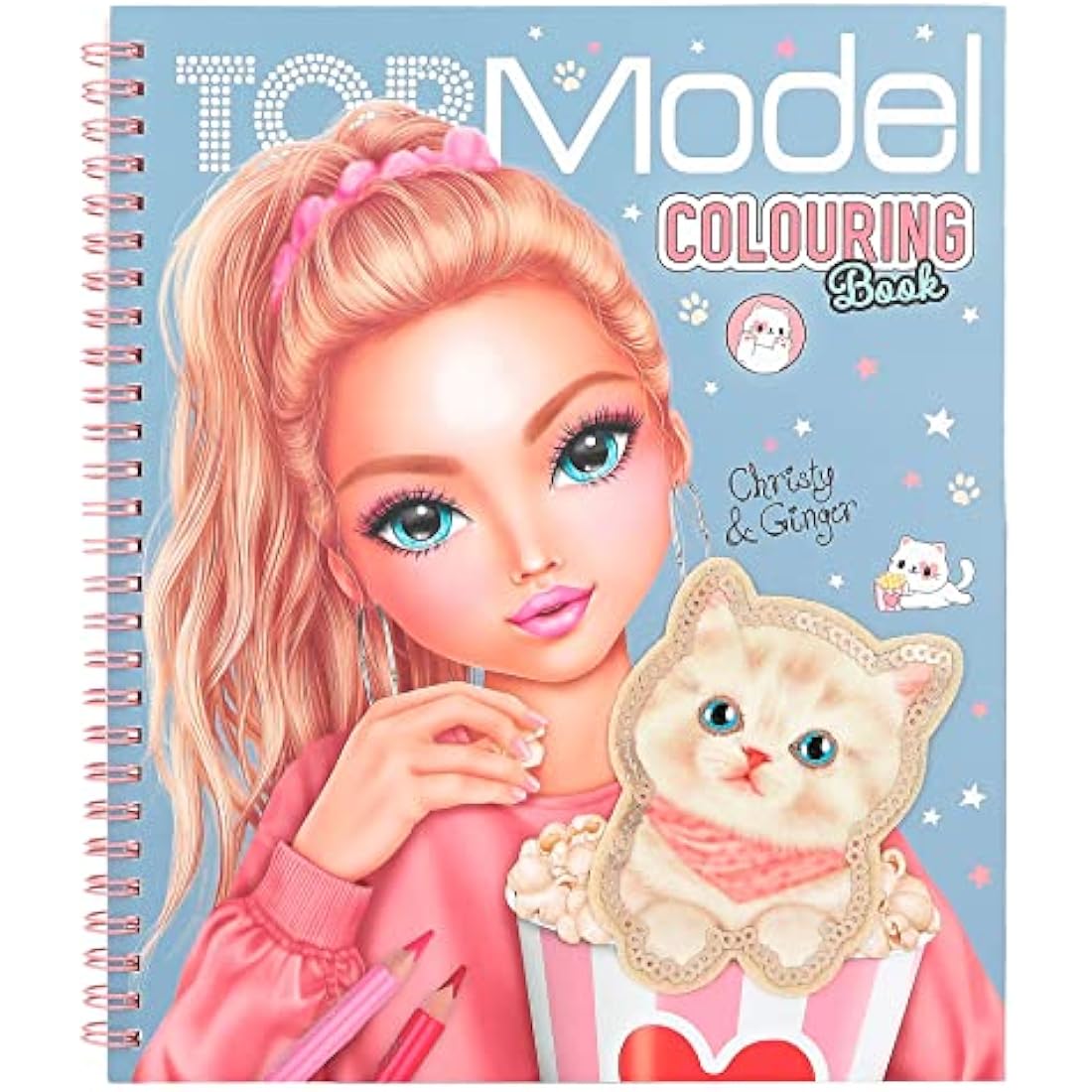 Depesche TOPModel Cutie Star 12434 Colouring Book Set with 40 Pages for Designing Fashion Outfits and a Sticker Sheet