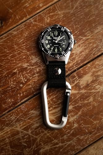 Dakota Backpacker Clip, Premium Quality Pocket Watch, Lightweight, Outdoor Gifts for Men and Women, Use for Fishing, Hunting, and More, Clip on Watch