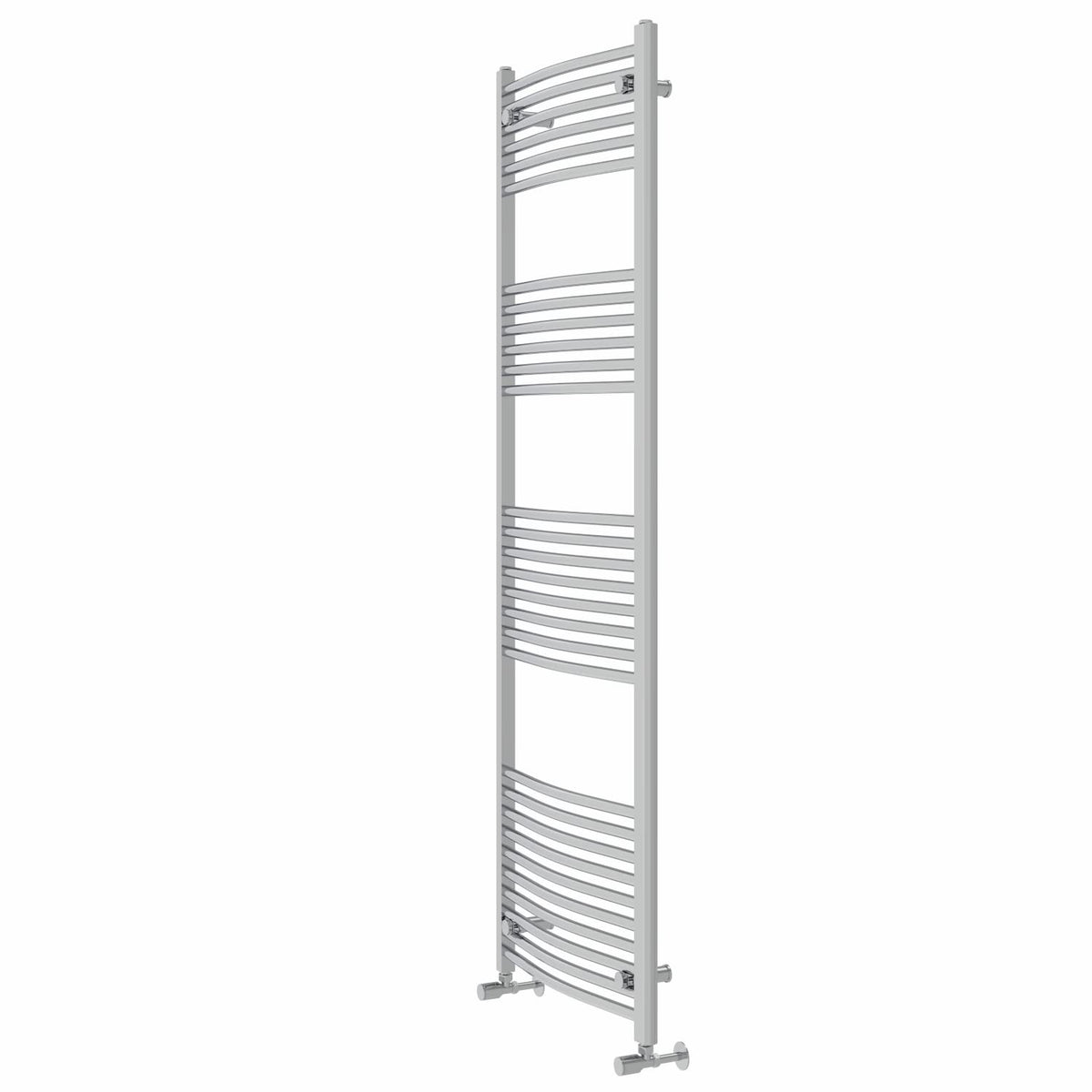 Warmehaus Curved Heated Towel Rail Radiator Ladder Chrome 1800x600mm