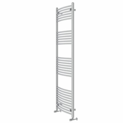 Warmehaus Curved Heated Towel Rail Radiator Ladder Chrome 1800x600mm