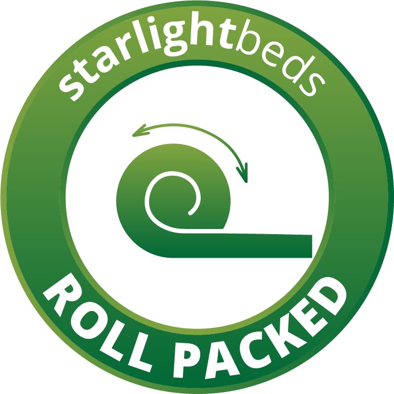 Starlight Beds Lumina Double Mattress. 7 Inch Deep Sprung Foam Free Mattress. White, Soft Feel. 4ft6 x 6ft3 (135x190x18cm)