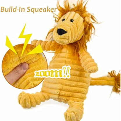 Ousiya 5-PACK Squeaky Dog Toys, Tough Stuffed Plush Dog Toys Bundle Soft Dog Chew Toys for All Breed Size Aggressive Chewers, Cuddly Animals for Puppy Small Medium Large Dogs Boredom Buster