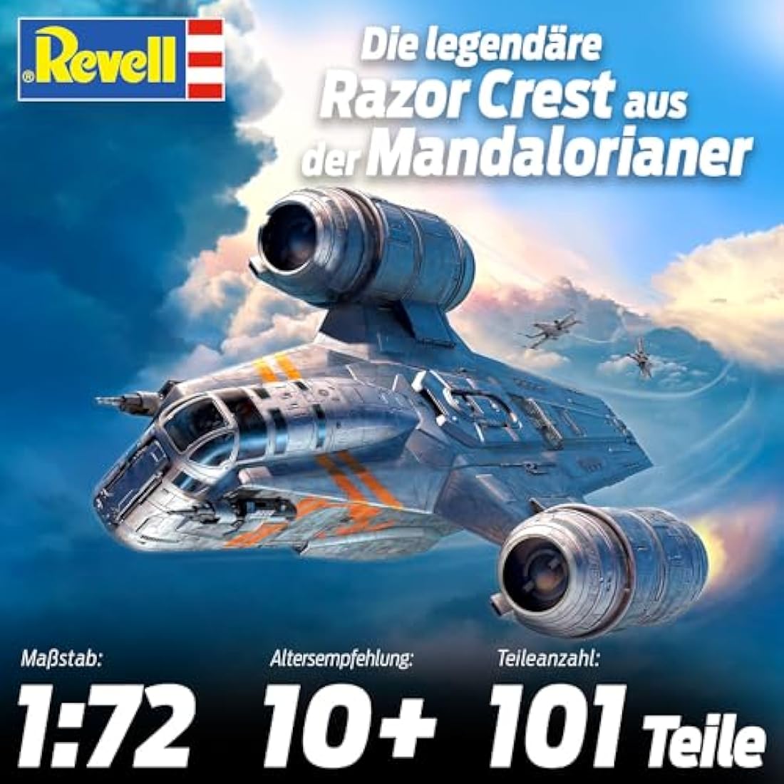 Revell 06781 Star Wars: The Mandalorian Razor Crest™ (Din Djarin) 1:72 Scale Unbuilt/Unpainted Plastic Model Kit