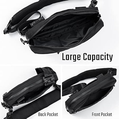 TACTICAL_GEEK Cache L3 EDC Sling Bag, Lightweight Nylon Shoulder Daypack, Crossbody Bag, Hiking Ambidextrous Strap, Travel Hiking Concealed Carry, Chest Backpack Casual Shoulder for Daily