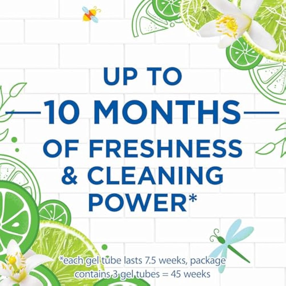 Duck Fresh Discs Toilet Cleaner Starter Kits, Fights Stains That Harbour Germs, Prevents Limescale Build Up, Lime, Starter Kit (1 Holder + 3 Refill Tubes)