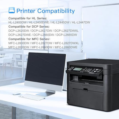 TN2510XL TN-2510XL Toner Cartridges Compatible with Brother TN2510 Toner, for Brother DCP L2620DW L2627DW L2660DW L2665DW, HL L2400DW L2445DW, MFC L2800DW L2827DW L2835DW L2860DW (2 Black)