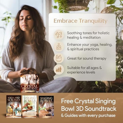 Handmade Tibetan Etched Singing Bowl Set – Sound Bowl & Meditation Bowl with Cushion, Mallet & Guide – Mindfulness Gift Ideas – Relaxation Instruments – Portable Meditation Kit