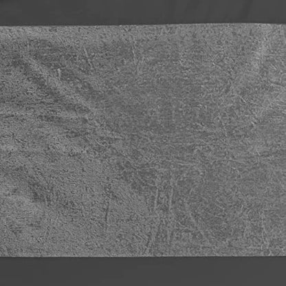 Sleepdown Velvet Cuff Charcoal Grey Panel Band Luxury Soft Cosy Duvet Cover Quilt Bedding Set with Pillowcases - King (220cm x 230cm)