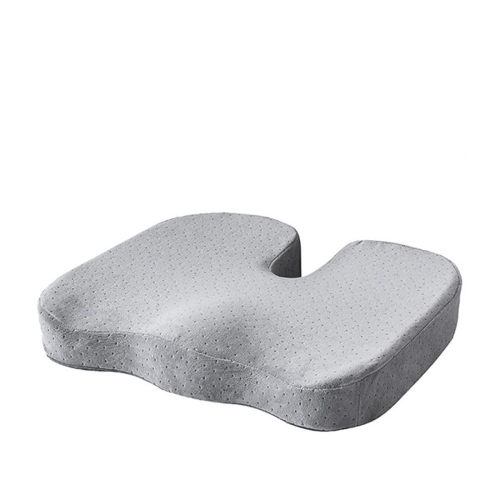 Qollection Seat Cushion, Hip Support, Heat Sensitive & Durable Memory Foam Sitting zipper Desk Chair Cushion for Office