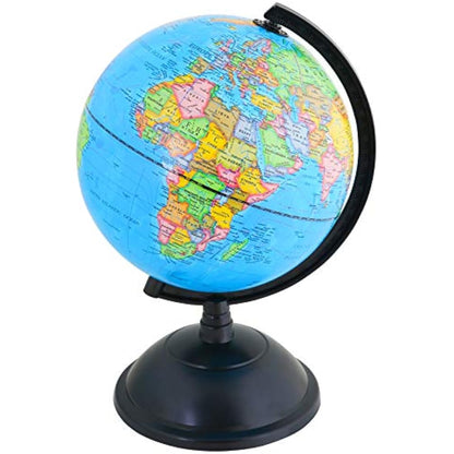 Exerz 20cm World Globe Educational - Swivel Rotating Earth Globe - Political Map English - Diameter 20cm (Engish)