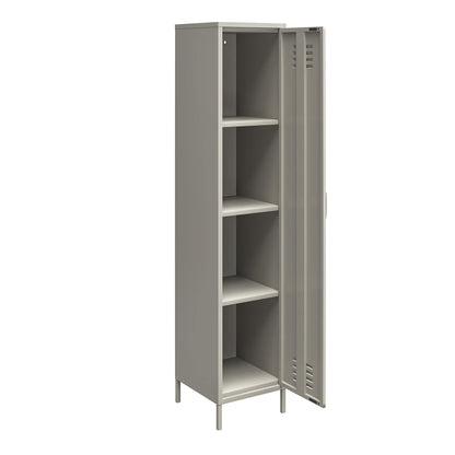 DHP Furniture Bradford Single Metal Storage Cabinet Taupe