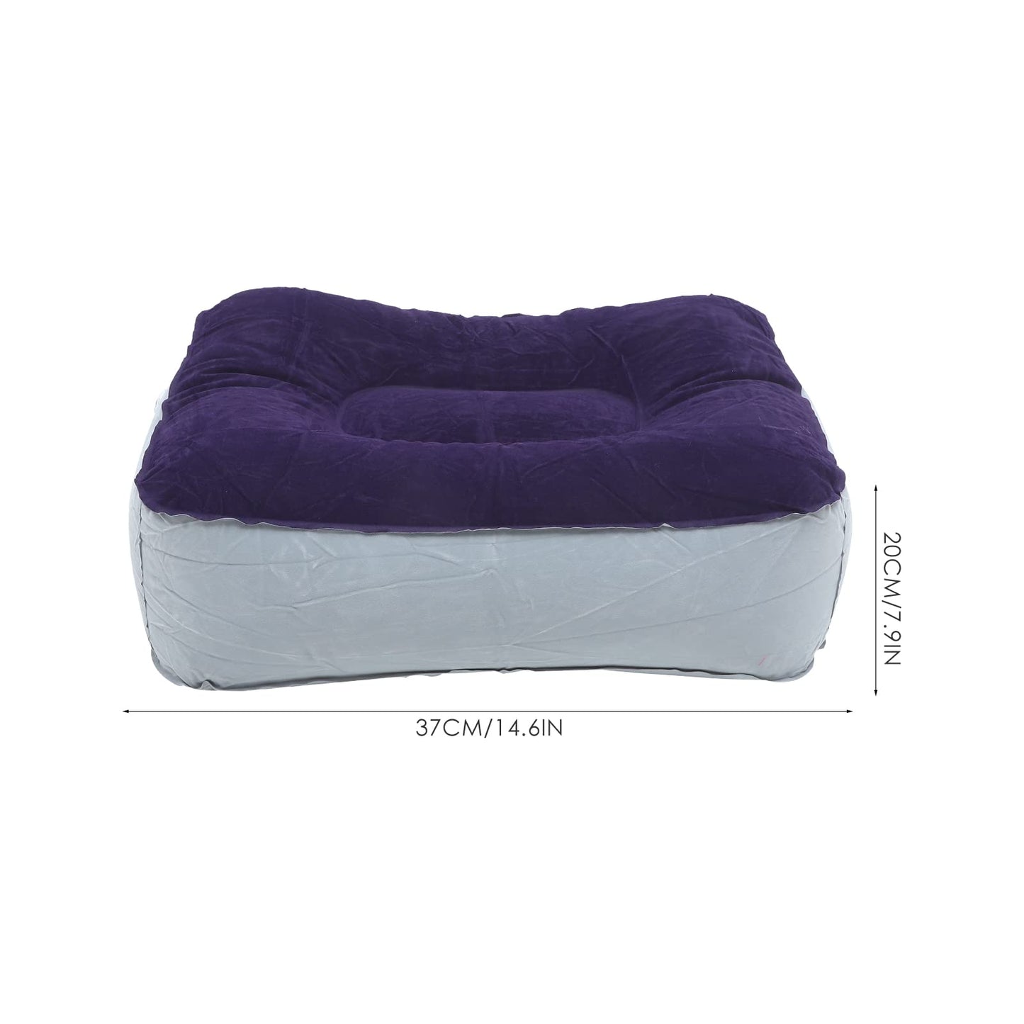 LIOOBO Inflatable Travel Foot Rest Pillow Foot Rest Cushion Travel Foot Pillows for Airplanes Inflatable Stool Ottoman