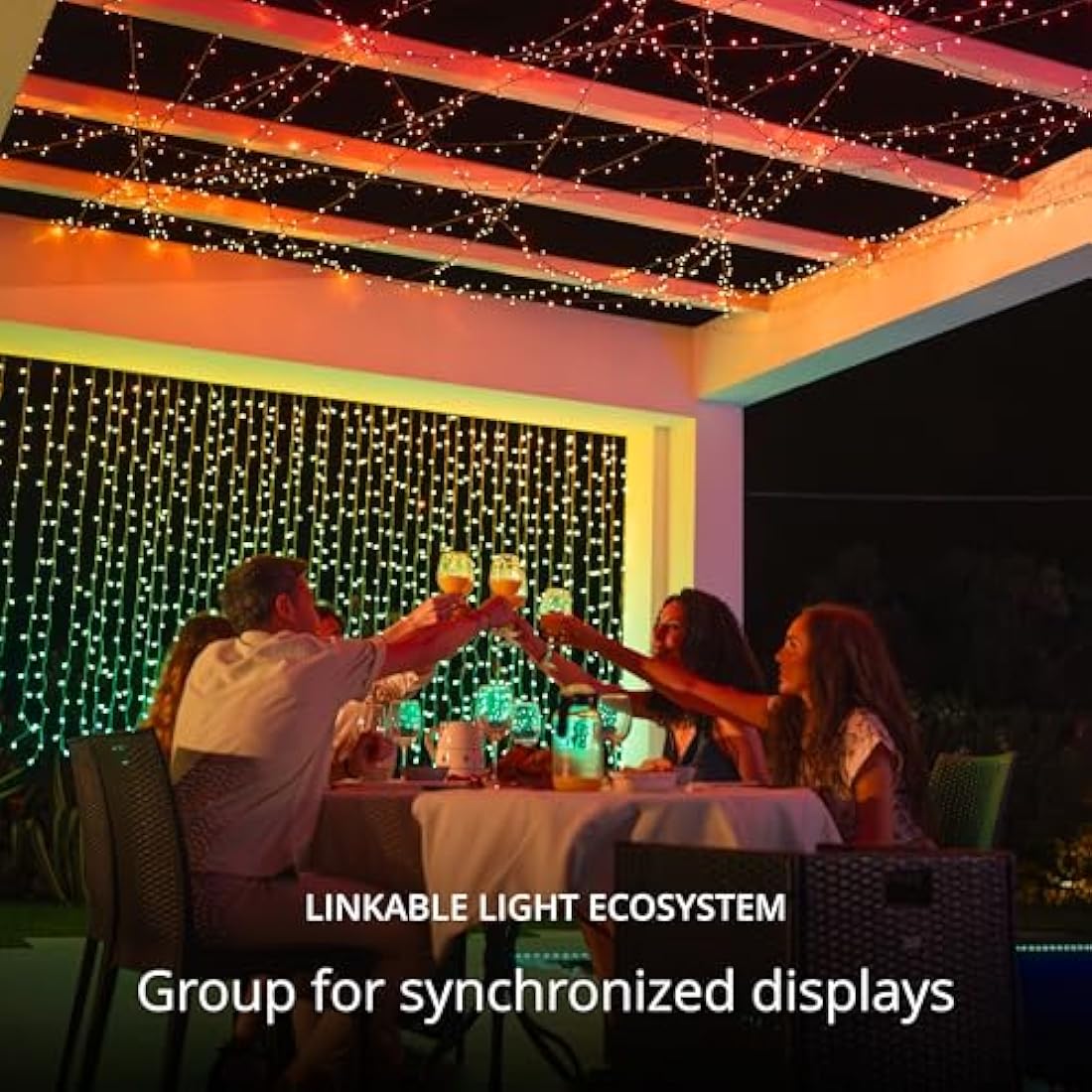 Twinkly Strings 250 LED RGB, LED Light String for in- and Outdoor, Smart LED Lights, Mappable LEDs, Compatible with Alexa and Google Home, IP44, Controlled by App, Black Wire, 20m