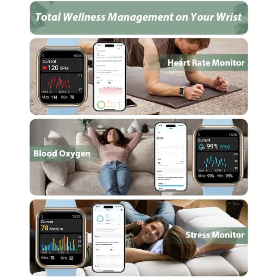 Smart Watch for Women(Answer/Make Call), Alexa Built-in 1.8" Touch Screen Fitness Watch with SpO2 Heart Rate Sleep Monitor, 100 Sport, IP68 Waterproof Step Counter Ladies Smartwatch for iPhone Android