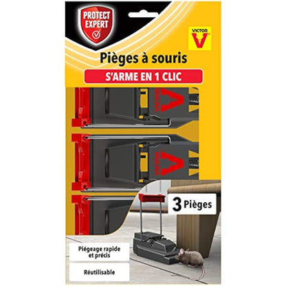 PROTECT EXPERT 3 TAPETTES A SOURIS PLASTIQUE SOUTRAP3