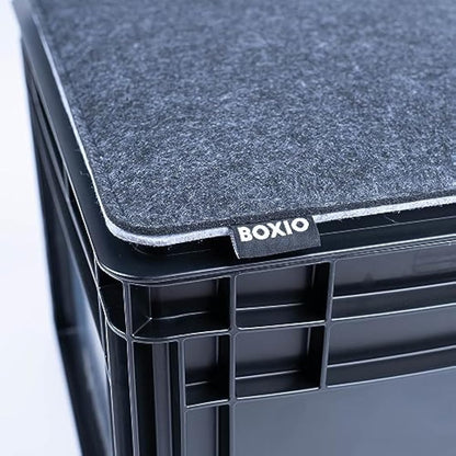 BOXIO - Sit: Pack of 4 - Seat Cushion Felt 40 x 30 cm Toilet Wash Accessories - Camping Accessories - Eurobox Wash Accessories - Felt Cushion Chair Cushion & Chair Pad - Separating Toilet Camping