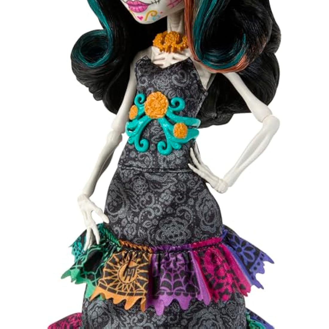 Monster High Doll, Skelita Calaveras Día De Muertos 2024 Howliday Collectible with La Catrina Hat, Papel Picado Dress, and Displayable Packaging, HXH99
