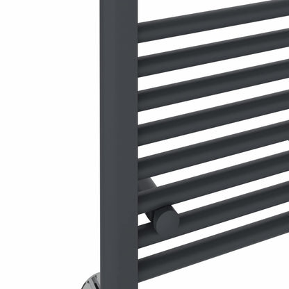 NRG Anthracite Heated Towel Rail Straight Designer Radiator, 1400×600mm