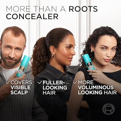 L’Oréal Paris Magic Retouch Instant Root Concealer Spray, Quick Grey Coverage, Easy Application, Shade: Dark Brown, 75ml