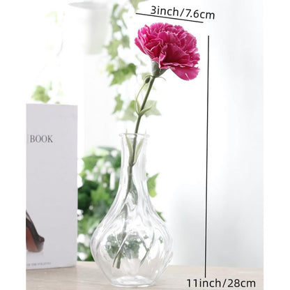 Rikyo 11 Inch Bouquets 10 Stem Rose Red Carnations,Outdoor UV Resistant No Fade Artificial Flower,Mini Carnation Silk Petals Fake Flowers Forever Plants for Photo Props Home Party and Wedding Decor