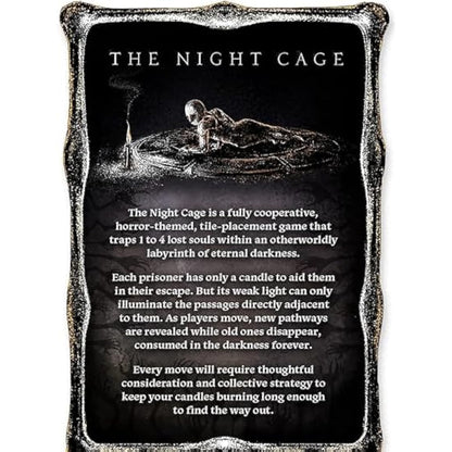 The Night Cage, by Smirk and Dagger, a Spooky Cooperative Strategy game, 1-5 Players lost in a Dark Maze with only a Candle, Fun Horror Themed Tile Laying and Perfect for Game Night, Adults, Teens 14+