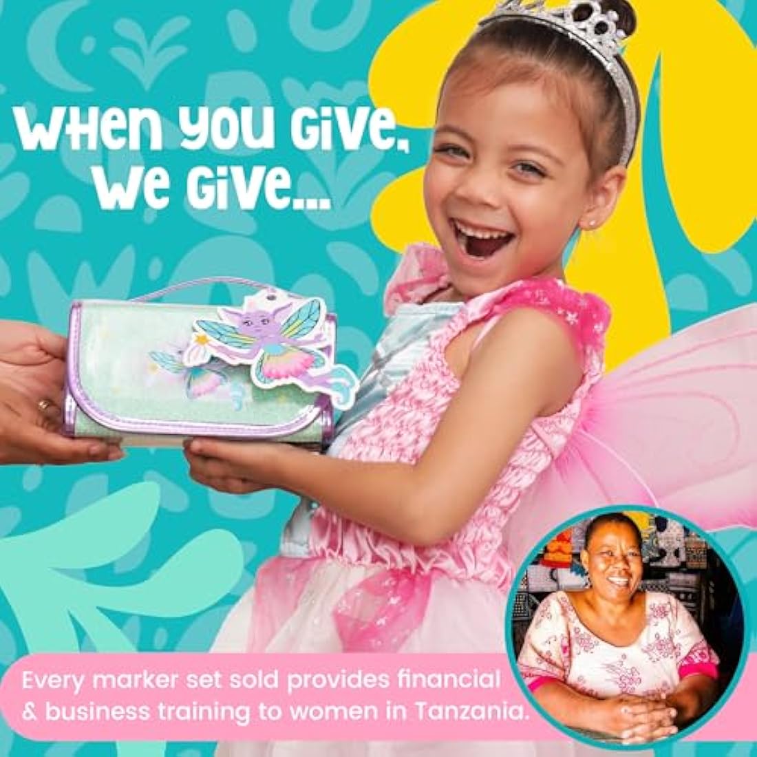 Scented Art Kits for Kids 6-12 - Includes Smelly Markers, Stamp Markers, Sparkly Pencil Case - Fairy Themed Toys & Art Set