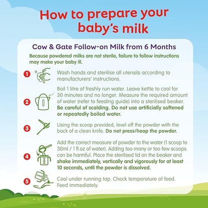 Cow & Gate 2 Follow On Baby Milk Powder Formula, 6-12 Months, 1.2K (Pack of 3)