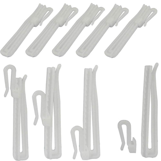 30 pcs Adjustable Plastic Curtain Hooks for Drapes Depth Pinch Pleat Locking Curtains Tape Clip Hooks Door and Shower Curtain Hooks Plastic Pinch