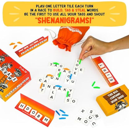 Shenanigrams – The Mega-Mischievous Word Game! A Super Fun & Fast Family Party Game for Kids, Teens & Adults - Great for Travel & Family Board Games Night