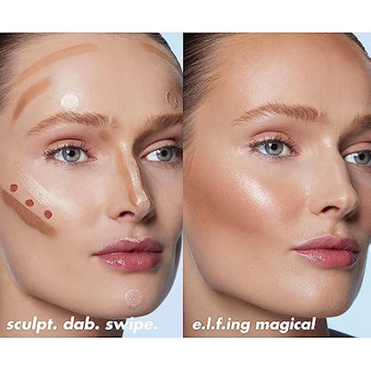 e.l.f. Halo Glow Contour Beauty Wand, Liquid Contour Wand For A Naturally Sculpted Look, Buildable Formula, Vegan & Cruelty-free, Deep/Rich