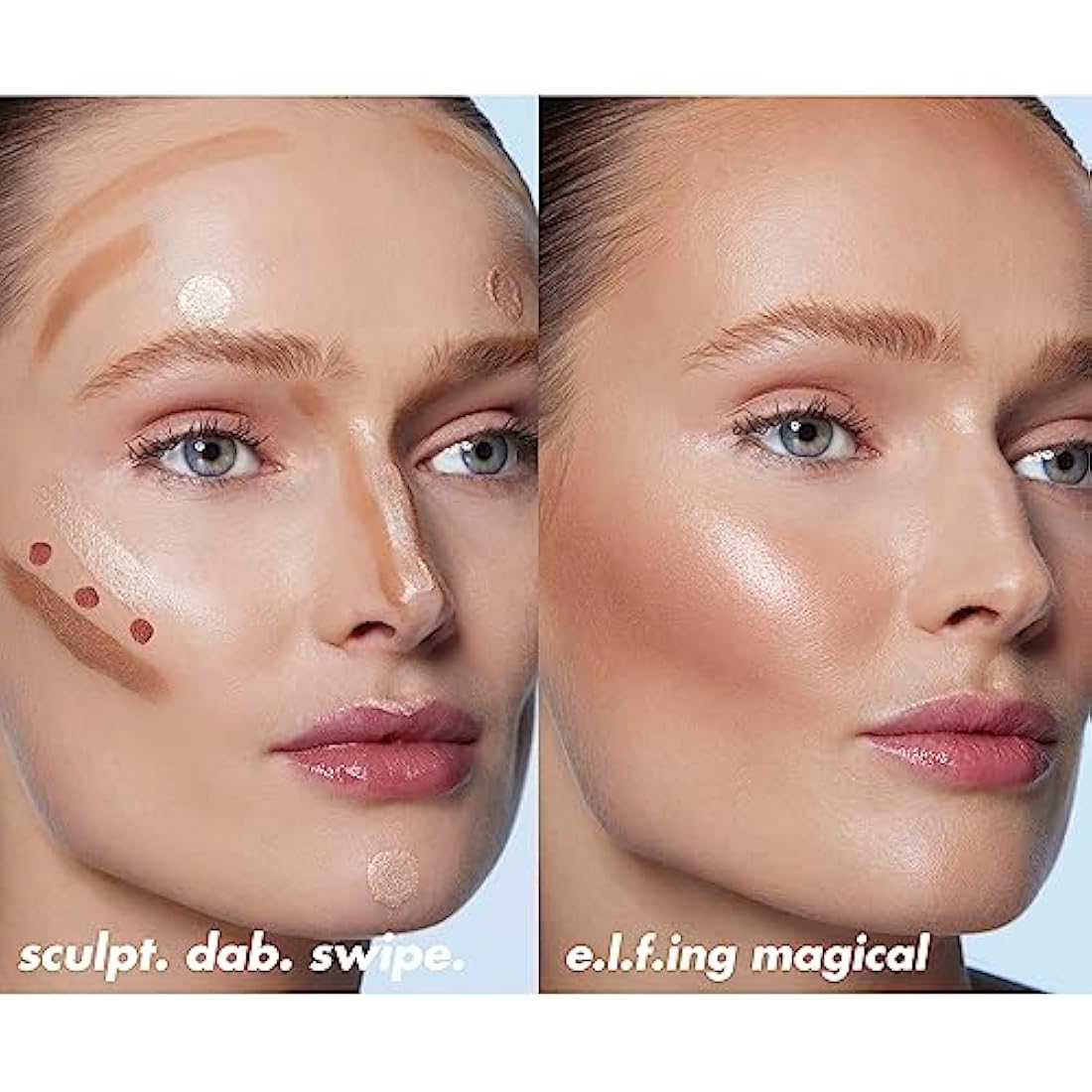 e.l.f. Halo Glow Contour Beauty Wand, Liquid Contour Wand For A Naturally Sculpted Look, Buildable Formula, Vegan & Cruelty-free, Light/Medium