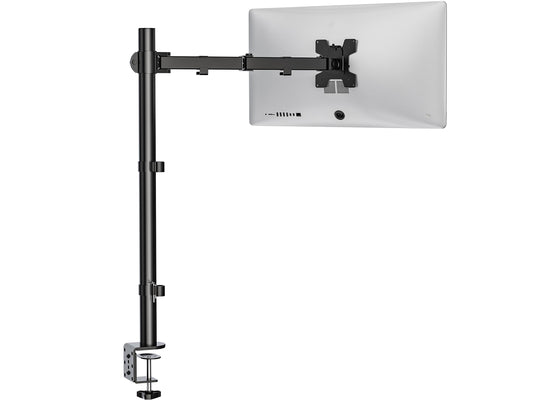 WALI Single Monitor Arm for Screen Up to 32 Inch, Extra Tall Articulating Monitor Mount, Desk Monitors Stand with Tilt Swivel Rotate, Holds Screen Up