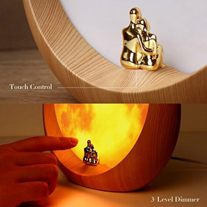 mamre Moon Ambient Light DIY Anniversary Wedding Valentines Day Gift Ideas Art Decor, Love Beneath The Red Moon, Plastic