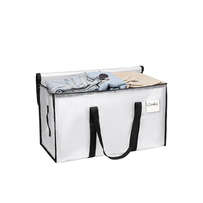 Mesiria Large Storage Bags, Heavy Duty Waterproof Clothes Storage Bag Box Moving Bag Moving Totes Moving Boxes (2, Transparent)